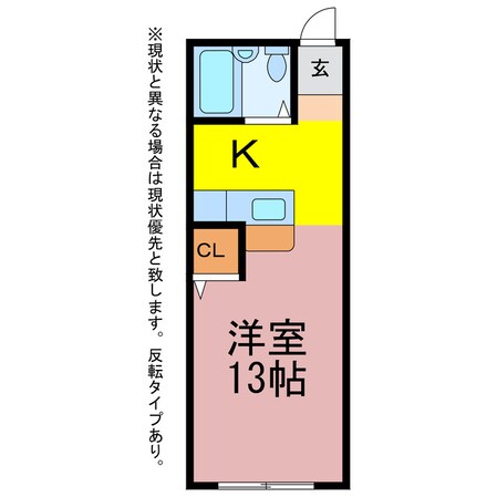 ハイツ多米Ⅱ番館の物件間取画像